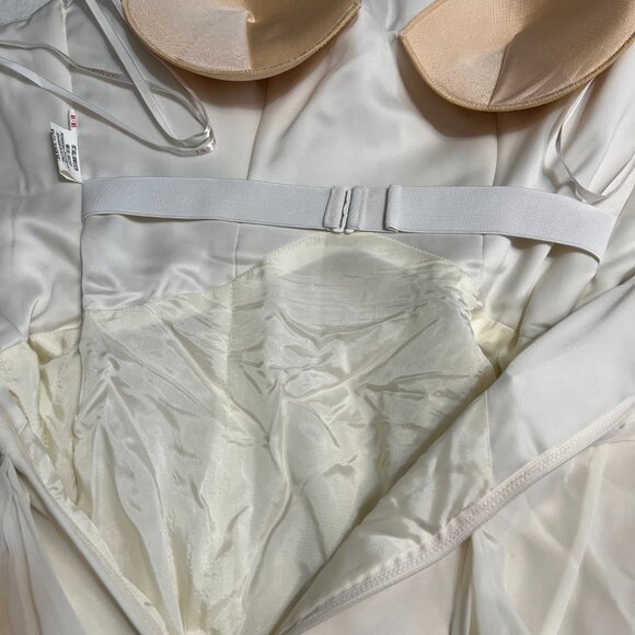 Jasmine Bridal Wedding Dress Size 8 Ivory Strapless Gown Beaded Embroidered Zip - Picture 7 of 15